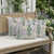 Set of Three Gray Green And Purple Botanical Indoor Outdoor Throw Pillow