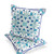 Set of Two Light Blue And White Botanical Indoor Outdoor Throw Pillow