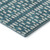 8' X 10' Teal And Ivory Geometric Washable Area Rug With UV Protection