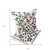Set of Two Off White Blue And Brown Peacock Floral Indoor Outdoor Throw Pillow