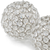4" Silver Faux Crystal and Silver Decorative Orb Tabletop Sculpture