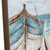 Lakeshore Hand Painted Brown Floater Frame Wall Art