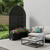 71" X 47" Black Galvanized Metal Rectangular Planter Box