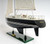 47" Black And White Solid Wood Hand Painted Model Boat