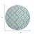 8' Teal And Ivory Geometric Washable Round Rug With UV Protection