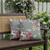 Set of Two Purple And Gray Floral Indoor Outdoor Throw Pillow