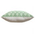 20" Green And White Damask Cotton Throw Pillow