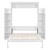 White Wood Full Murphy Bed With LED Lighting