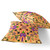 Set of Two Beige Purple And Green Paisley Indoor Outdoor Throw Pillow