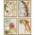 Set Of Four Tropical Variety Gold Framed Print Wall Art