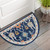 3' X 5' Blue And Ivory Wool Floral Hand Tufted Area Rug