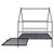 Black Metal Full Bed Frame With Trundle