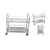 Tier  Stainless Steel Drink Wine Food Utility Cart Medium