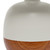 12" Dark Brown Ceramic Round Table Lamp With Gray Drum Shade