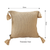Light Brown Pillow with Tassel Accents, Rizzy Transitional Cover Throw Pillow