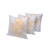 Set of Three Gold And Gray Hamsa Indoor Outdoor Throw Pillow