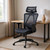 Black Adjustable Height Swivel Rolling Gaming Chair
