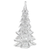 12" Mouth Blown Clear Glass Christmas Tree Sculpture