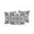 Set of Three Green Cream And Pink Floral Indoor Outdoor Throw Pillow