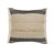 20" Black And Beige Striped Jute Throw Pillow with Fringe