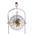 3.75" X 2.5" X 10.5" Brass See Thru Clock Double