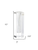 Modern Clear Tall Block Optical Crystal Vase