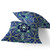 Set of Two Blue And Green Floral Indoor Outdoor Throw Pillow
