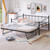 Black Metal Full Day Bed With Trundle