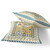 Set of Two Beige And White Peacock Indoor Outdoor Throw Pillow