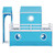 Blue Canopy Solid Wood Twin Loft Bed with Slide