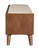 59" Taupe and Brown Linen and Solid Wood Upholstered Storage Bench with Drawers