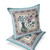 Set of Two Gray Black And Pink Peacock Indoor Outdoor Throw Pillow