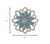 Blue Embossed Floral Wall Decor