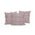 Set of Three Pink And Cream Floral Indoor Outdoor Throw Pillow