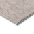 8' Pink And Ivory Ogee Washable Round Rug With UV Protection