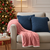 Cozy  Flannel Throw Blanket with Decorative Pillow Covers Chunky KnitTextu Design