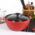 L Ceramic Casserole Stew Cooking Pot with Glass Lid