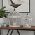 Set of Two White And Black Distressed Geometric Glass Centerpiece Lantern Candle Holders