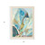 Aqua Leaf I Distressed White Framed Wall Art