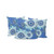 Set of Three Blue And White Sunflower Indoor Outdoor Throw Pillow