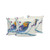 Set of Three Purple And White Bird Indoor Outdoor Throw Pillow