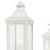 Set of Two White Glass Floor Candelabra Candle Holders