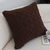 Deep Chocolate Brown Diamond Knit Pillowcase