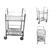 Tier Stainless Steel Square Tube Drink Wine Food Utility Cart xx