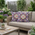 Set of Two Blue Orange Yellow And White Floral Indoor Outdoor Throw Pillow