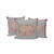 Set of Three Red And Gray Elephant Indoor Outdoor Throw Pillow