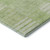 8' Artichoke Green And Ivory Striped Washable Round Rug With UV Protection