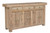 72" Brown Solid Wood Paneled Three Drawer Sideboard With Six Doors