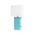 21" Aqua Faux Leather USB Table Lamp LED With White Shade