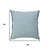 20" Blue Cotton Throw Pillow Cover with Fringe